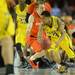 Michigan sophomore Trey Burke dribbles the ball down the court during the second half at the Final Four at the Georgia Dome in Atlanta on Saturday, April 6, 2013. Melanie Maxwell I AnnArbor.com